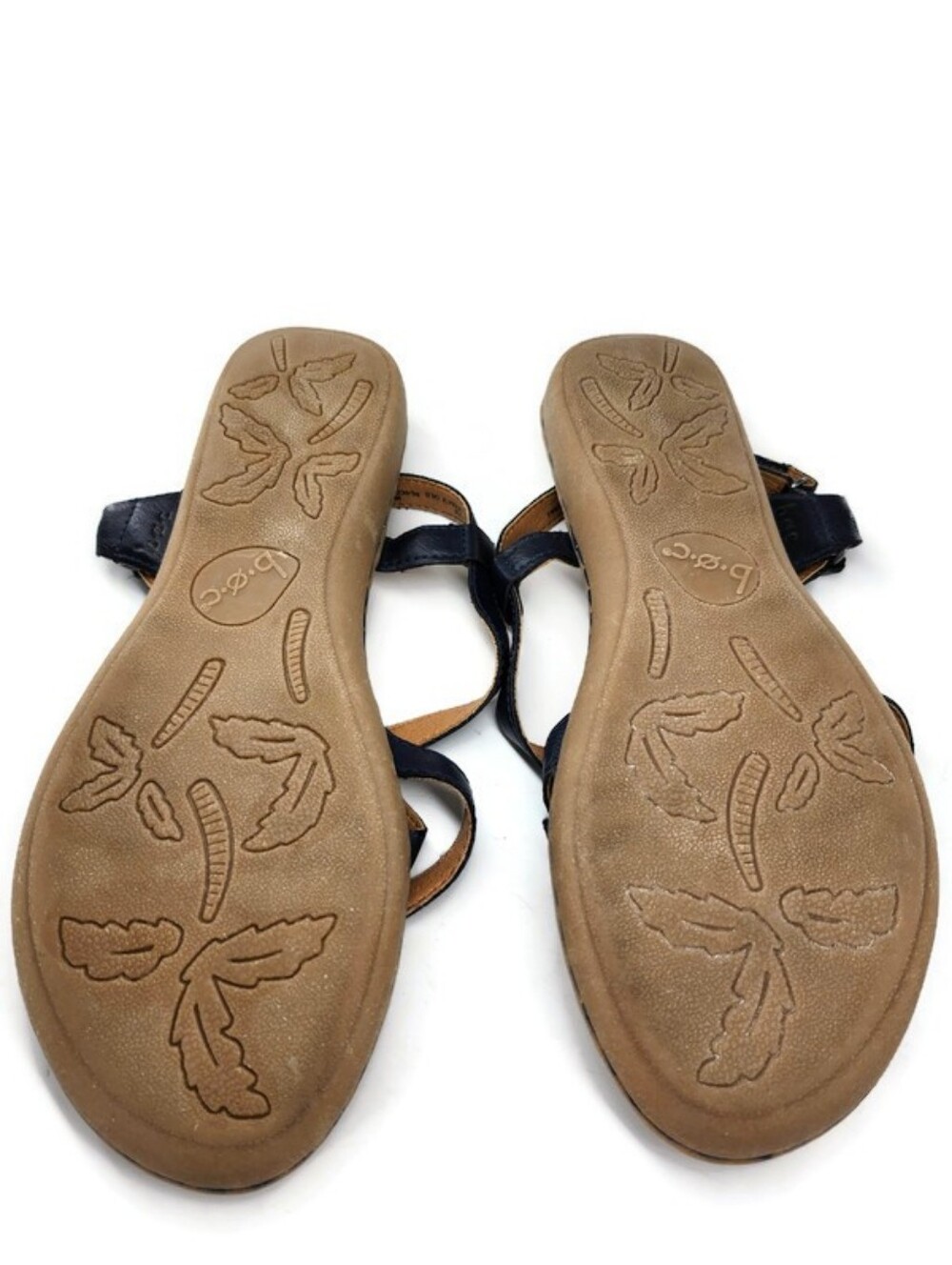 b.o.c. Born Navy Blue Strappy Toe-Post Slingback Flat Sandals - Picture 11 of 11
